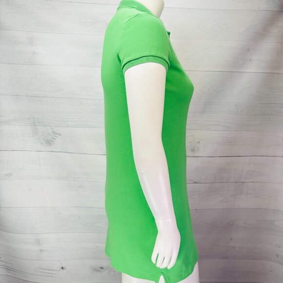 Ralph Lauren Green Polo Shirt Dress Women’s Large Preppy Casual Summer Cotton - Picture 7 of 13